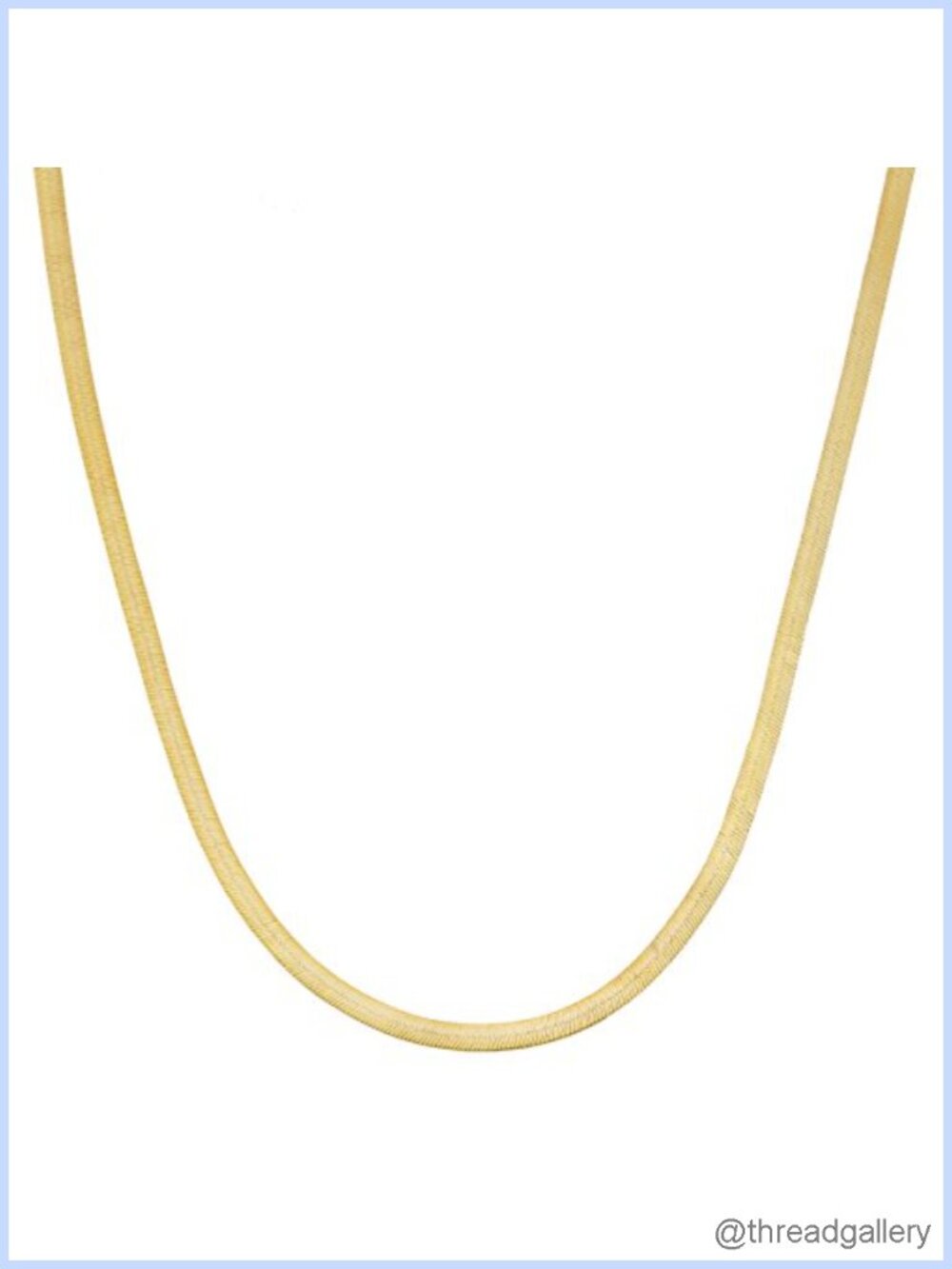10k Yellow Gold Herringbone Chain Necklace Spring Ring Clasp Women